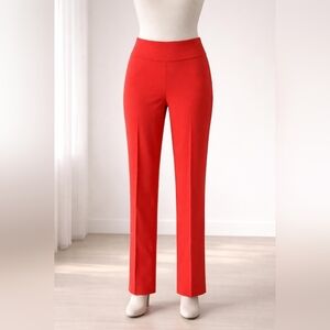 Tribal Audrey Pull-On Straight Leg Pants Red-Orange Bengaline Stretch Size 10